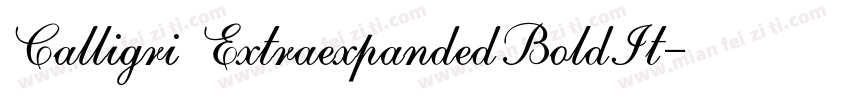 Calligri ExtraexpandedBoldIt字体转换